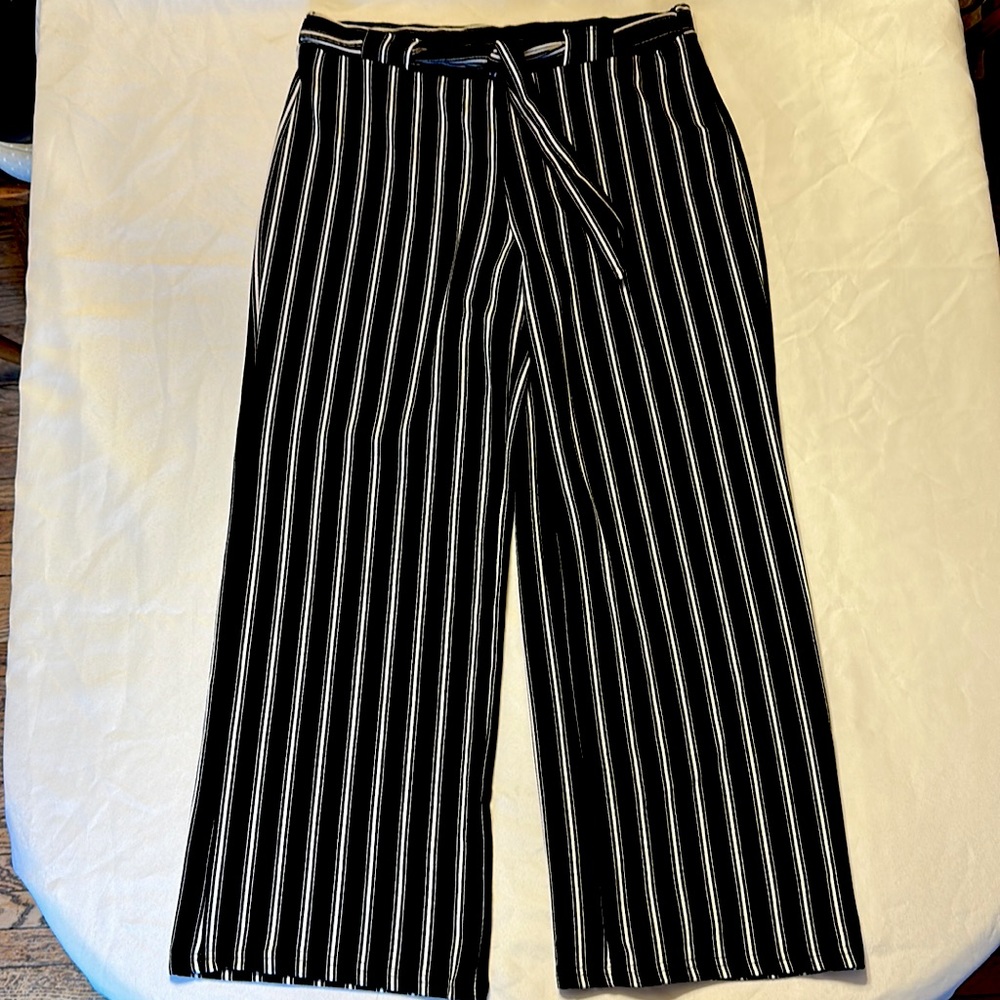 Striped wide leg pants size XL